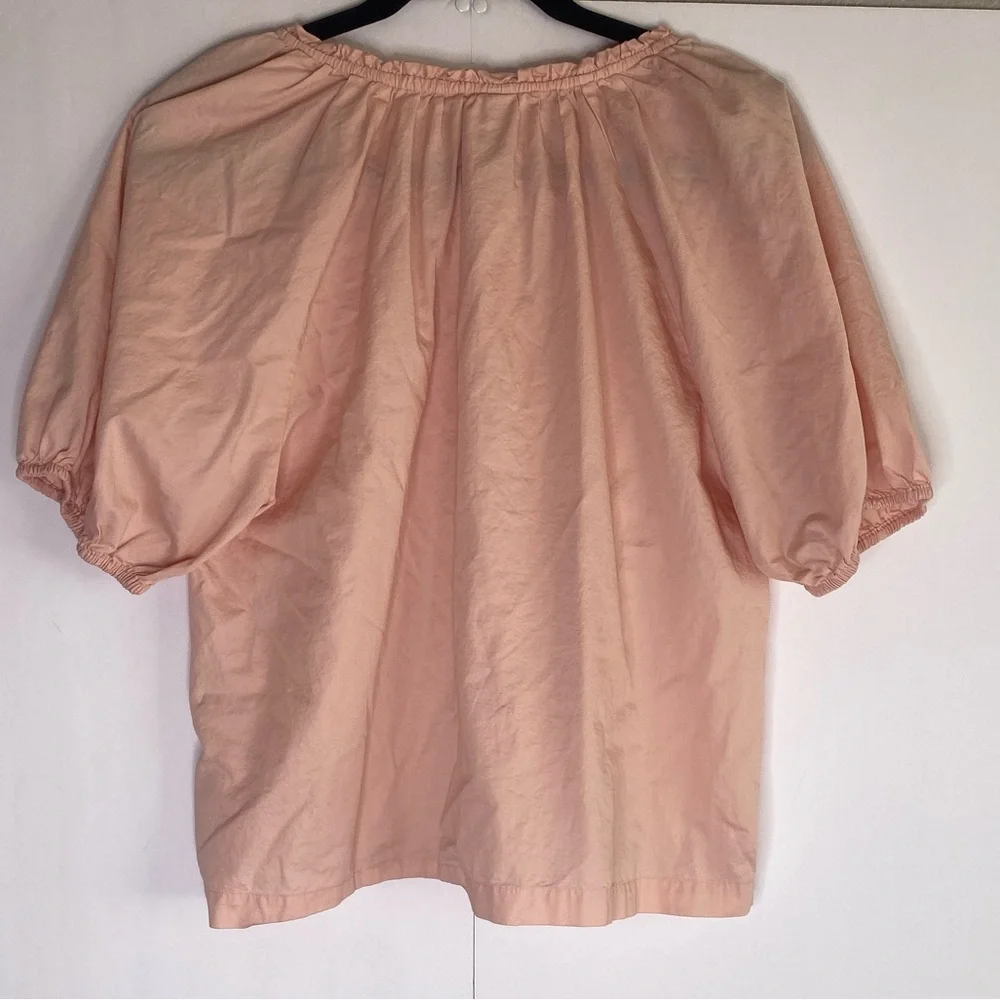 Old Navy Peach Blush Puff Sleeve Peasant Blouse – Size M
